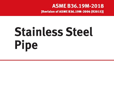 استاندارد لوله های استنلس استیل ASME B36.19M